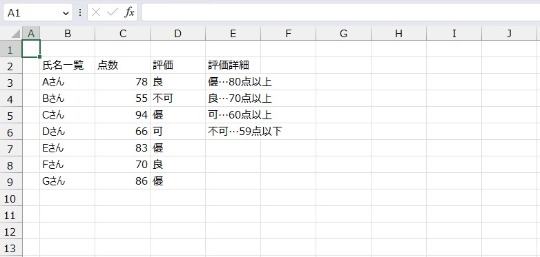 手順8.他のセルも同様に出すことができました。