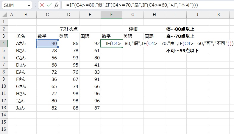 手順11.IF関数を完成させます。