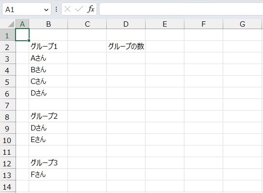 手順1.領域数を出したいリストです。