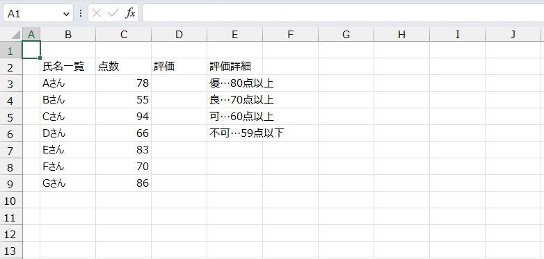 手順1.結果を出したいリストです。