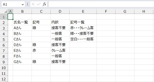 手順7.他のセルも同様に出すことができました。